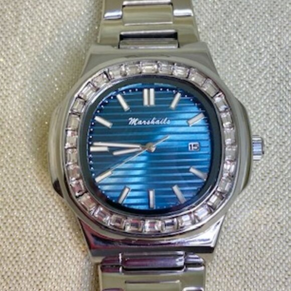 💖NEW! Handsome Marshails Men's Watch. Blue Face. - Picture 3 of 7